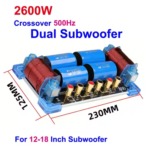 1 PCS 1200W/2600W Heavy Bass Speaker 500Hz Subwoofer Frequency Divider Hifi Stereo DIY Audio Woofer 