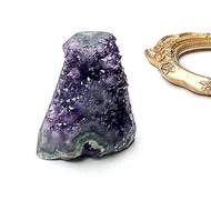 天然原礦小迷你紫晶鎮 紫晶簇 家居 辦公室 擺件 可消磁細款手鍊