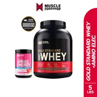 Optimum Nutrition Gold Standard Whey Protein 5 Lbs.รส Chocolate + Amino Energy Electrolyte มีให้เลือ