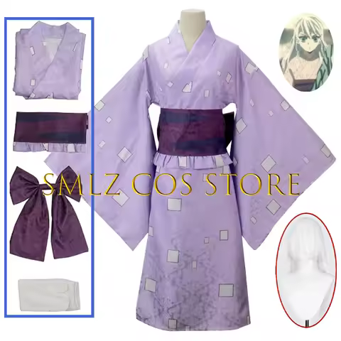 Entertainment District Arc Daki Ume Cosplay Costume Woman Daki Kimono Prop Wig Set Halloween Party P