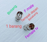 jack converter f to female tv over drat taiwan gold pin