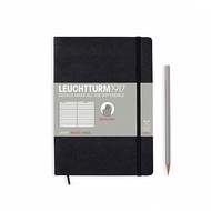 เลือกตั้ง Leuchtturm1917 สมุดบันทึกหนังนิ่มสีดำ สมุดบันทึกแบบพับได้ กระดาษไม่มีกรด รุ่นคลาสสิก สีสัน