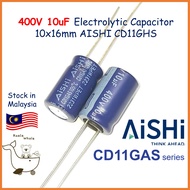 400V 10uF 400v10uf Electrolytic Kapasitor Capacitor Elco Aishi 10x16mm