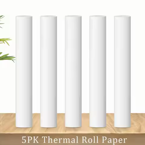 1/3/5Roll Thermal A4 Paper 210mmx8m Quick Dry Continuous Printing Paper Roll Folded Compatible for A