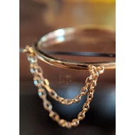 [Lite Light Jewelry] 9k Gold Double Layer Streaming Chain Ring Real
