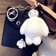 Baymax Card Holder Card Pouch Keychain Pu Leather