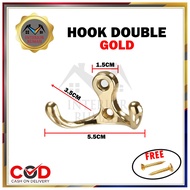 Kapstok Gantungan Baju Hook Gold Silver Black Hook Double Cantolan Baju Capstok