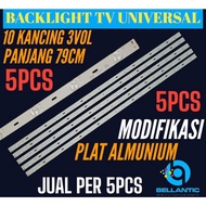 UNIVERSAL LED TV BACKLIGHT MODIFIED 10 BUTTONS 3VOL 79CM LENGTH FOR MODIFICATION 40INCH TO 43INCH SO