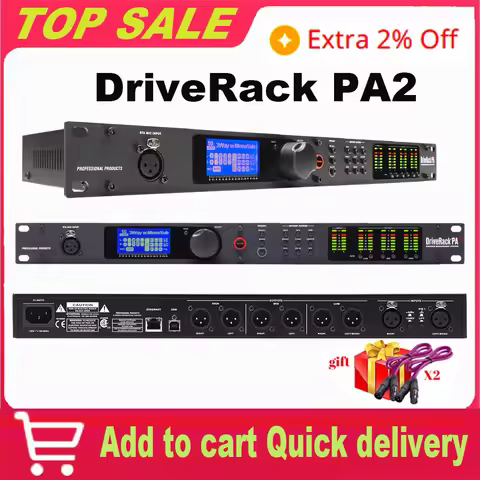 DriveRack PA2 2 Input 6 Output Digital Audio Processor Original Software Professional Audio Equipmen