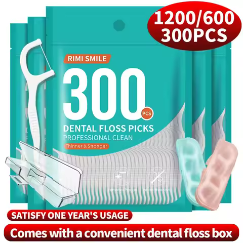 300/600/1200PCS dental floss stick, for oral hygiene and dental interdental brush(comes with 1 denta