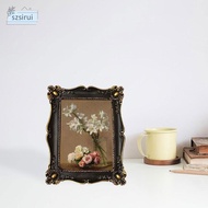 [szsirui] Picture Frame Vintage Photos Photo Holder Decor Bedroom Baroque Frames B 7inch , Black, 7x