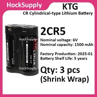 [3pcs] 2CR5 CR Cylindrical-type Lithium Battery 6V