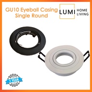 GU10 Eyeball Casing Holder Single Round Black White