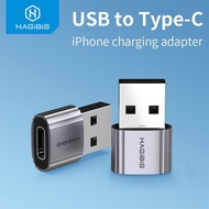 Hagibis USB Male to Type C Female Adapter Type C to A Charger Cable Converter for iPhone 11 12 Mini Pro Max Airpods iPad Data