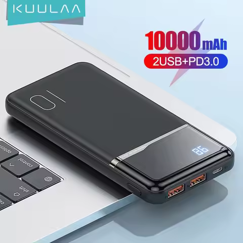 KUULAA Power Bank 10000mAh Portable Charging PowerBank 10000 mAh USB PoverBank External Battery Char
