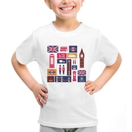 Kaos Baju Tshirt Anak Distro London Combed 20s Putih