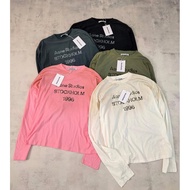 Zhang Yixing Same Style Acne T-Shirt Studios1996 Letter Printed Long-Sleeved T-Shirt Multi-Color Opt
