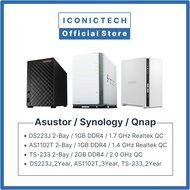 without hard disk 0TB QNAP TS-233 2-Bay NAS Enclosure or TS-233 ASUSTOR AS1102T Synology DS223J Top 