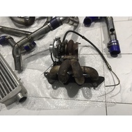 Turbo RHF4 with Manifold Custom (USED - Proton Waja MMC 4G18)