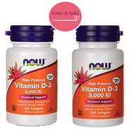[Ready Stock] Now Foods, Vitamin D3, High Potency 2000IU 5000IU