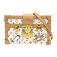 白/橘色 Catogram 帆布 PETITE MALLE 肩背包【LOUIS VUITTON LV 路易威登】 M44461
