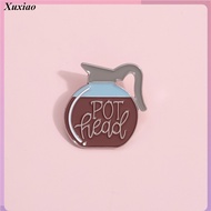 Creative Coffee Pot Enamel Pin Tea Set Enamel Brooch Souvenir Metal Badge for Friends