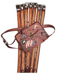 Thai Complex Color Dark Brown Very Cool Belt And Buckle