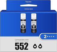 552 Black Ink Bottles ET-8550 ET-8500 Replacement for Epson 552 Ink Refill Bottle (2 Black) Work for