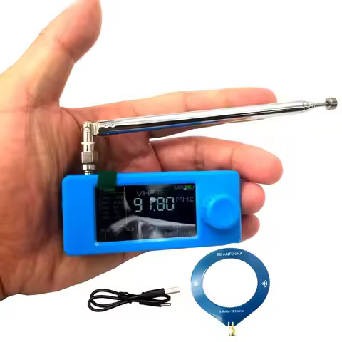 Blue Case Updated Version V3 ATS-mini 0.5-108MHz SI4732 Radio Pocket SSB Radio All Band ESP32 Radio 