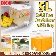 4L/5L Beverage Dispenser Refrigerator Water Jug Faucet and Filter Storage Home Use Drink Dispenser