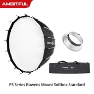 AMBITFUL PS60 60CM PS90 90CM PS120 120CM New Quickly Release Parabolic Deep Softbox Grid for Bowens