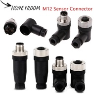 HONEYROOM M12 Sensor Connector, Sensor Plug Male Female Socket M12 Aviation Plug, M12 Sensor Cable C
