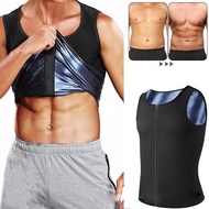 Sauna Sweat Vest Workout Vest Waist Training Men's Compression Workout Enhancement Vest with Zipper