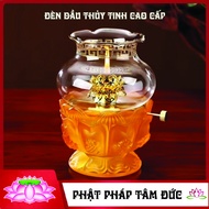 Oil Lamp, Glass Oil Lamp, Oil Lamp For Altar, New Model Lotus Oil Lamp