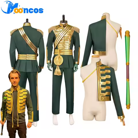 Fiyero Cosplay 2025 Movie Wicked Costume Cloak Coat Hat Gloves Set for Men Adult Fantasia Disguise H