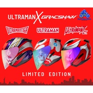 [LIMITED EDITION] HELMET GENNEX G535 ULTRAMAN X GRACSHAW COLLECTION ULTRA TARO TIGA OPEN FACE HELMET