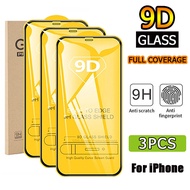 9D Glass Film For iPhone 11 15 Pro Max Full Screen Protector 6 8 7 Plus 13 12 14 XR XS