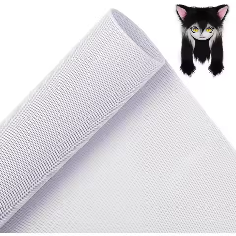 Custom Fursuit Eye Mesh 39x11.8inch White PVC Mesh Net 0.2mm Thick Waterproof Printable Mesh for Fur