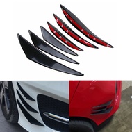 Areyourshop 6pcs Universal Black Fiber Car/Auto Front Bumper Fins Spoiler Canards Refit