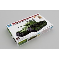 Plastic Model Assembly TRUMPETER Scale 1/35 KV-1 1942 Simplified Turret Tank w/Tank Crew (09597)