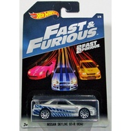 Hot Wheels 2017 Fast and Furious Nissan skyline GT-R R34 silver/blue 2 fast 2 furious 2/8