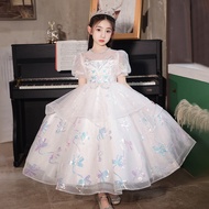 Princess Dress Girl High-End Wedding Dress Little Host Piano Performance Flower Girl Evening Dress L