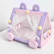 Cute Summer Cloth labubu Plush Doll Tent Bed 10cm Cotton Doll Doll Bed Desktop Decoration