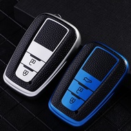 TPU Leather Car Key Case Cover for Toyota Camry Prado 2017 2018 CHR Prius Cross  Fob Key Shell Holder Casing Accessories