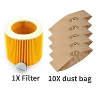 ✅SG local For KARCHER 10pc Dust Bag WD3 Premium 6.904-322.0 WD2250 /  WD2 / A2004 / A2054 / MV2 Vacu