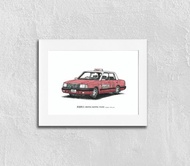 A5 香港手繪的士掛畫