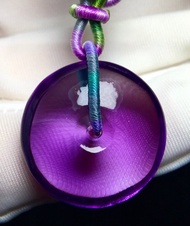 極品天然紫水晶平安扣吊墜   打磨精細  做工精美個頭足  罕見