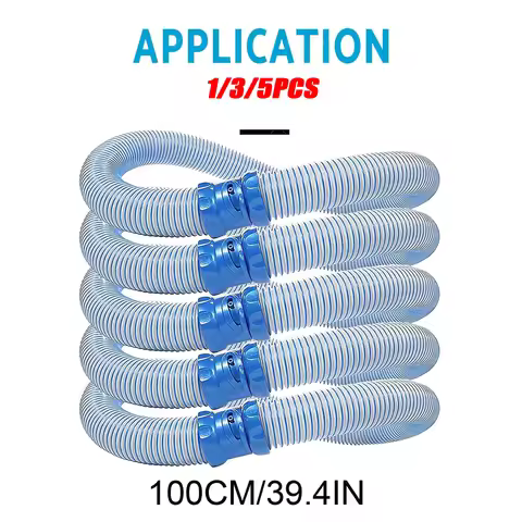 1/3/5pcs Pool Cleaner Twist Lock Hose 1M Rubber Pool Cleaning Lock Pipes Replacement Accessories for