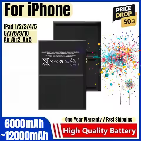 For Apple IPad 1/2/3/4/5/6/7/8/9/10 Air Air2 Air5 Tablet Battery High Quality High Capacity Battery 