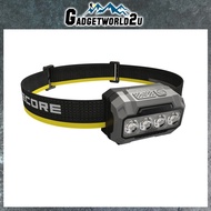 Nitecore HA23 UHE MCT 600L Headlamp + 3xAAA Alkaline Batteries (Black Rock)